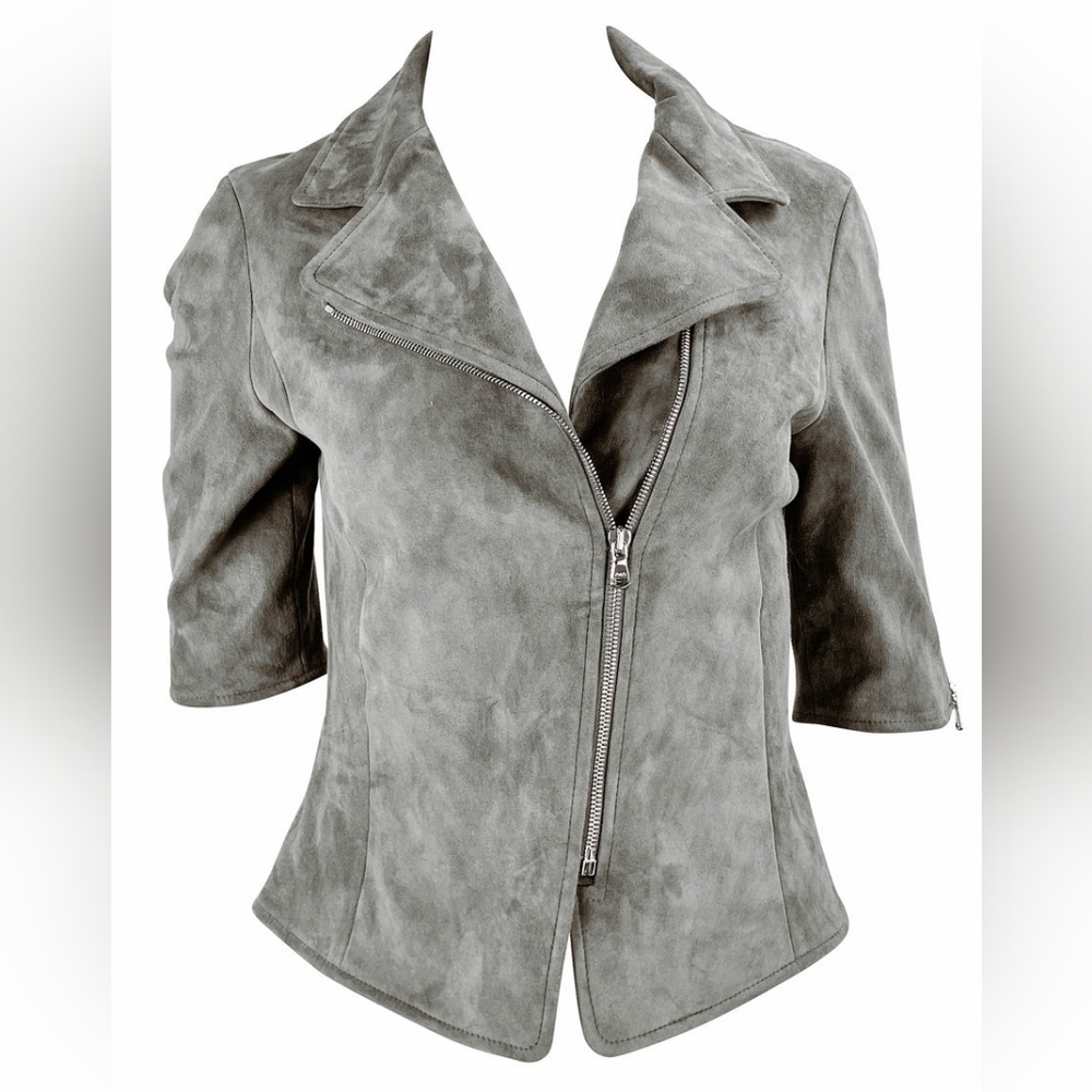 Worn Once sz 12 Susan Bender suede moto jacket